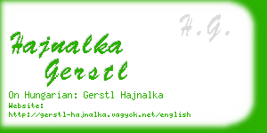 hajnalka gerstl business card